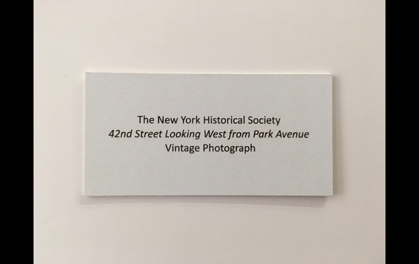 New York Historical Society Wall Card